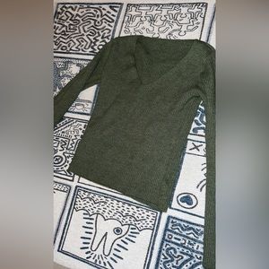 Long Sleeve Dark Green Sweater